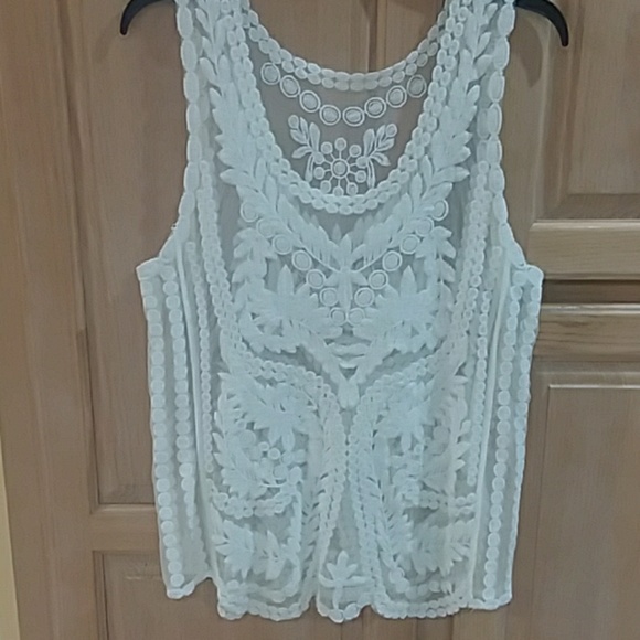 Tops - 🥰Sheer sleeveless lace tank